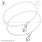 Zevar Designs - Australia’s Premium Fashion Jewellery Store Women Silver 925 Sterling Silver Modern Anklets Pair