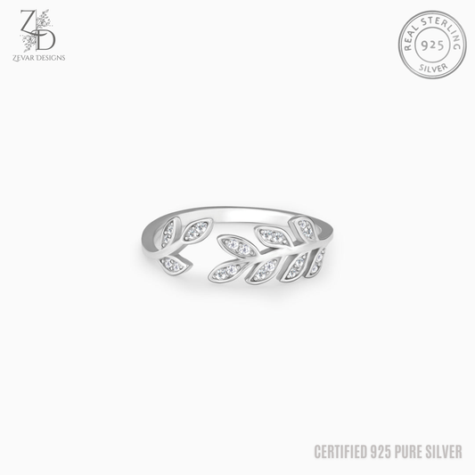 Zevar Designs - Australia’s Premium Fashion Jewellery Store Women Silver Sterling Silver Petal Ring