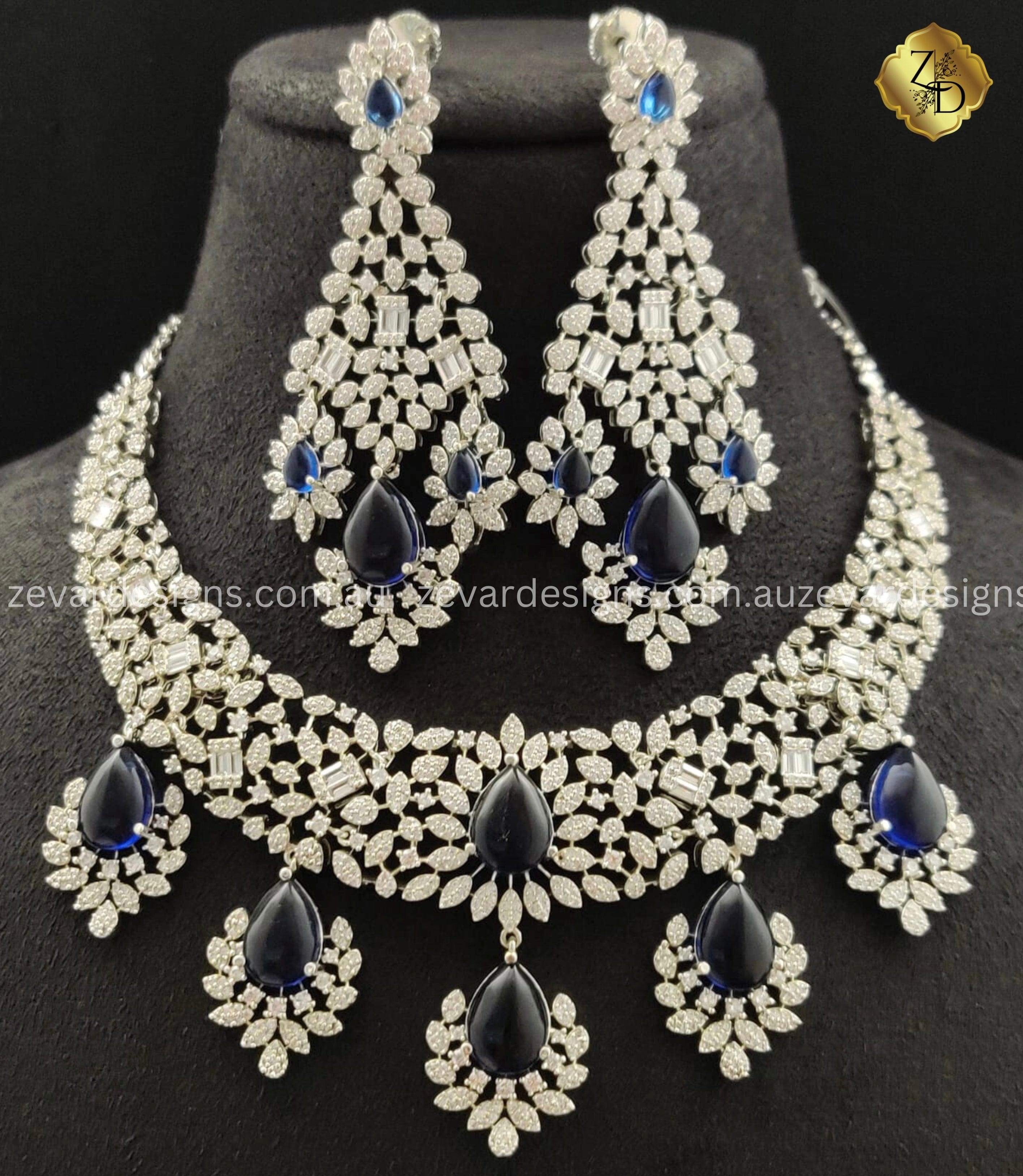 Sapphire store bridal necklace