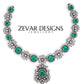 Zevar Designs Necklace Sets - AD ‘SABYASACHI’ inspired Necklace set - Rama Green