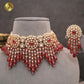Zevar Designs Designer Necklace Sets ‘TYAANI’ inspired Polki Choker Set - Ruby Red