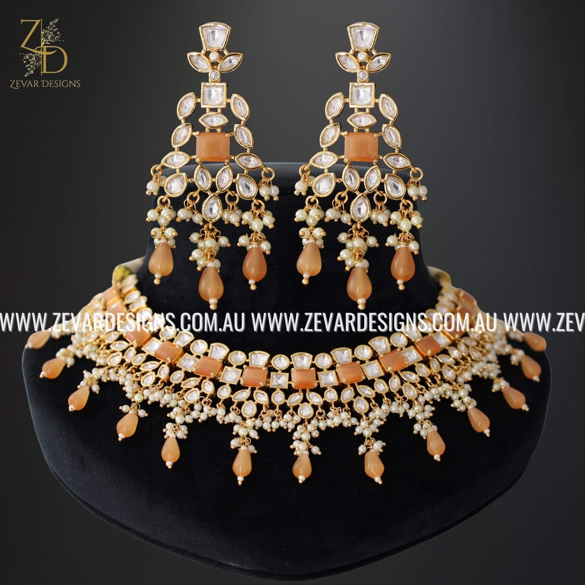 Gold polki necklace sets shop with price