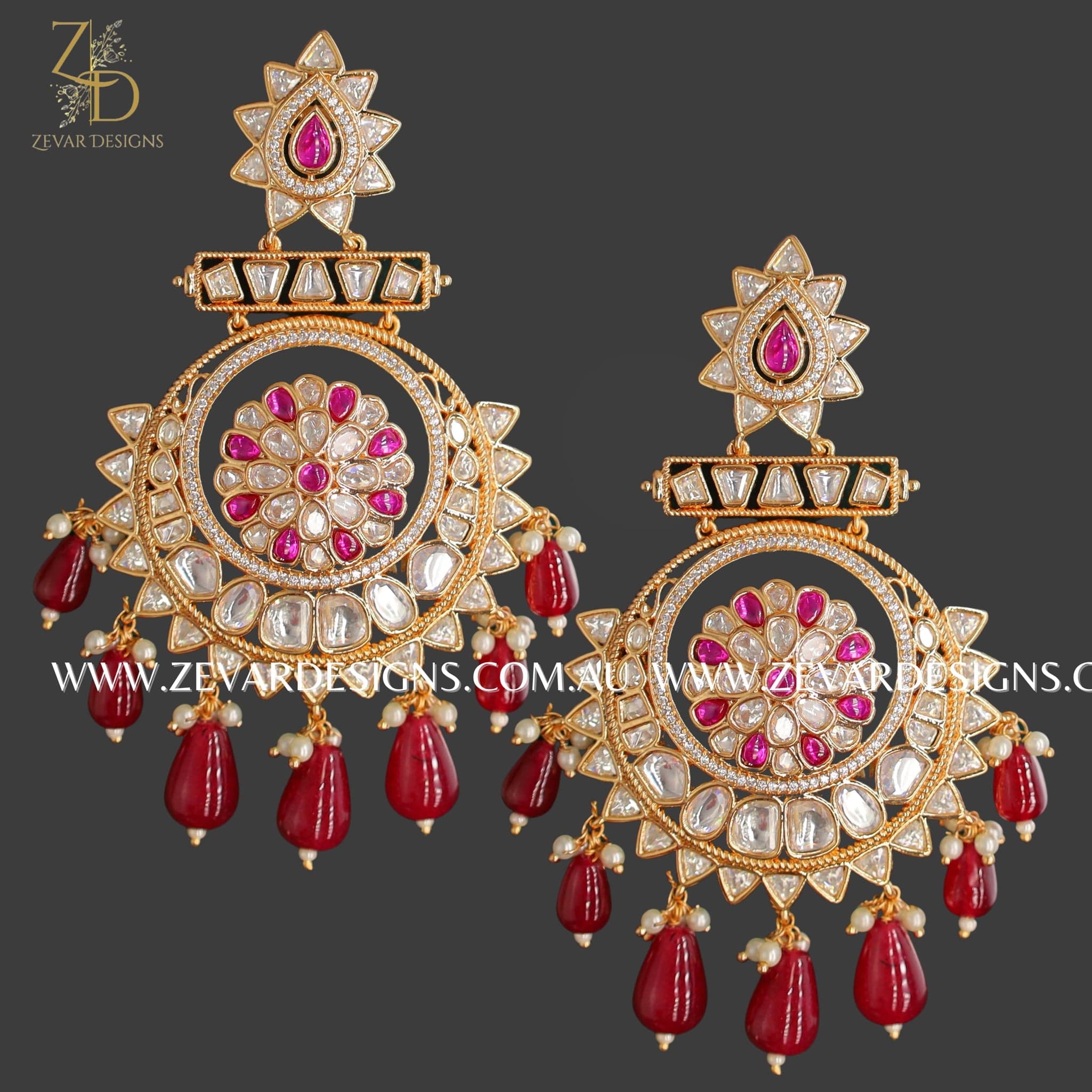 Red on sale designer earrings