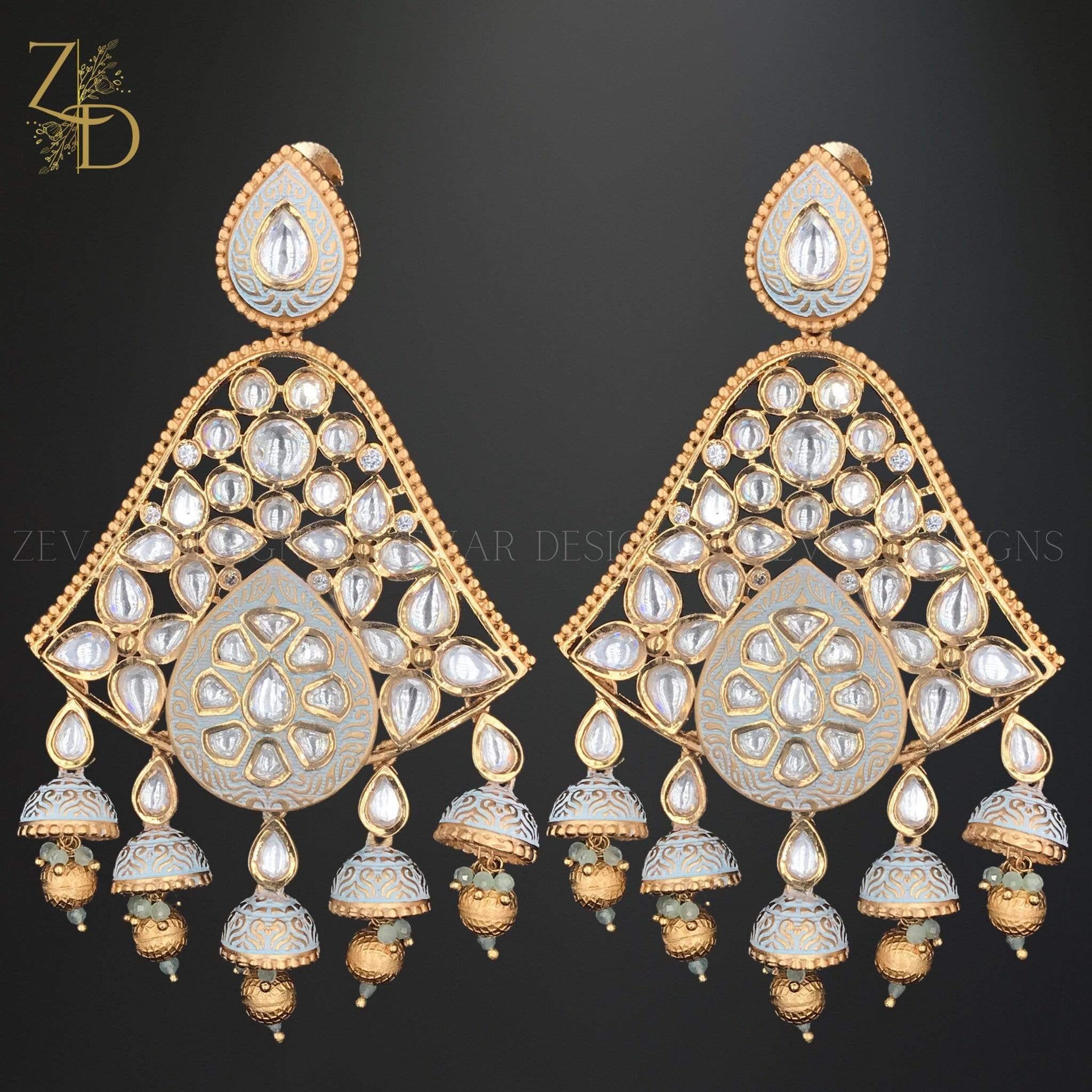 Kundan meena store earrings