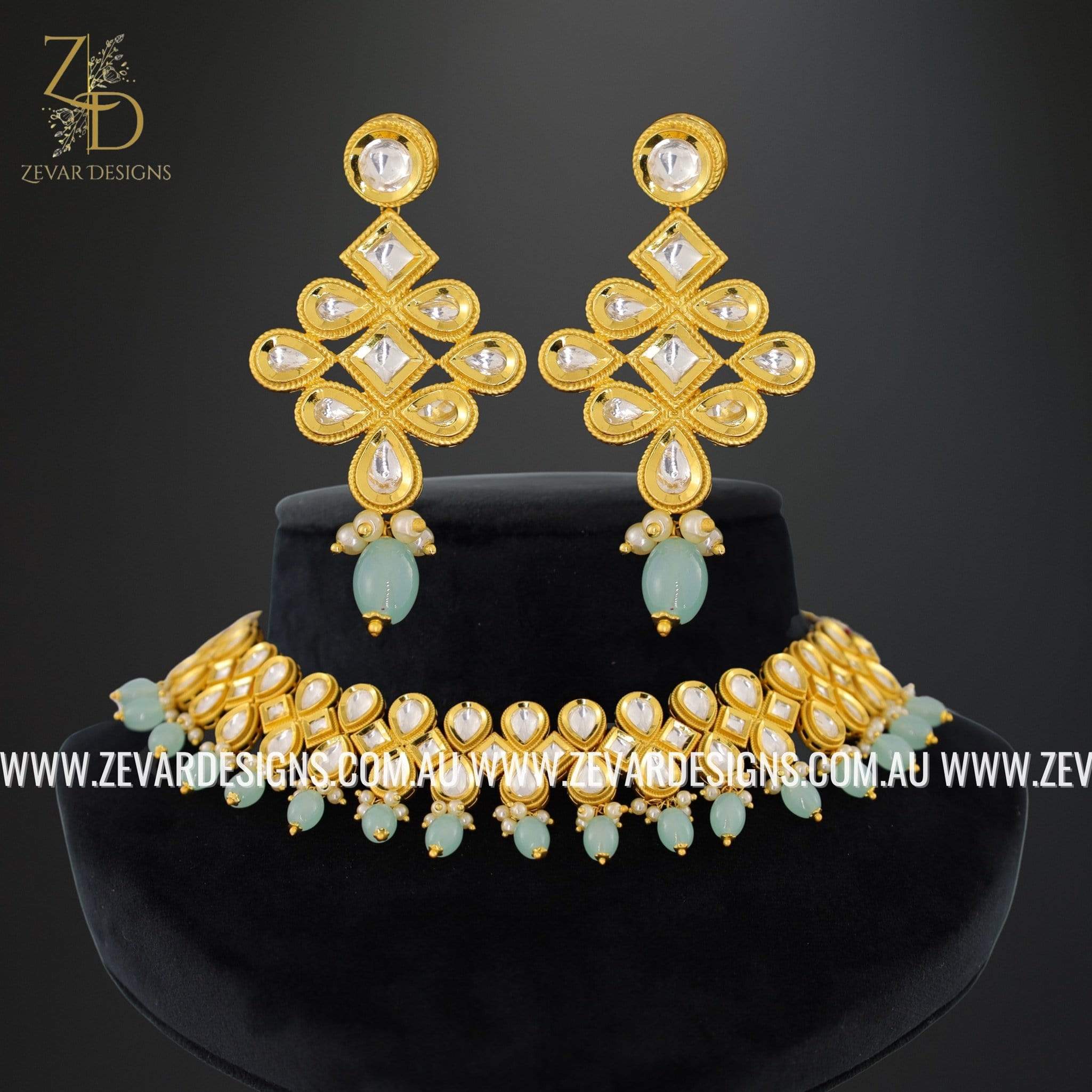 Necklace design outlet kundan