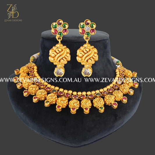 Temple set jewellery on sale designs with price